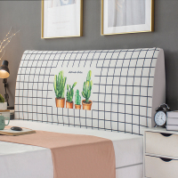 床头套罩 床头罩防尘全包软包床头床靠背罩保护套北欧风格简约 盆栽仙人掌 高度50-65*长度180cm通用款