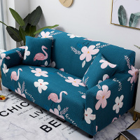 弹力懒人沙发套罩通用型全包萬能套简约布艺沙发垫全盖布 火烈鸟之恋 L形状组合沙发(贵妃XL码+沙发XL码)
