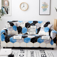 弹力懒人沙发套罩通用型全包萬能套简约布艺沙发垫全盖布 蓝调 XL码(沙发长度230-300cm适用)一般适合四人位或贵妃
