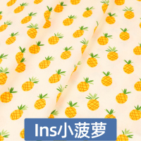 家柏饰(CORATED)全棉布料宝宝床品面料儿童被套斜纹全棉棉布布料 Ins小菠萝(加密款)