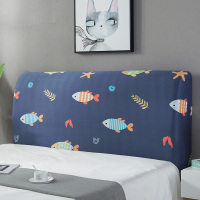 北欧风床头罩套床头套全包软包防尘罩保护套1.8米床头1.5弹 鱼群(牛奶丝全弹力) 长200cm高50到65厘米之间适用