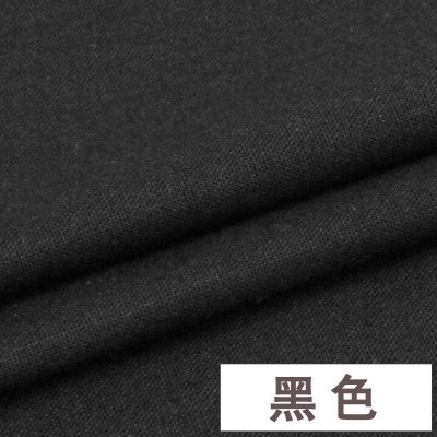 棉麻布料服装面料 衣服亚麻布薄夏季刺绣绣花diy手工布头 16号黑色/半米价