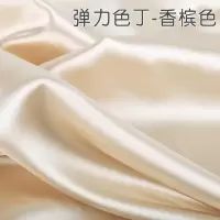 家柏饰(CORATED)绸缎布料 丝绸旗袍面料缎面服装裙子内衬色弹力仿真丝 色丁布料 弹力色丁-香槟色