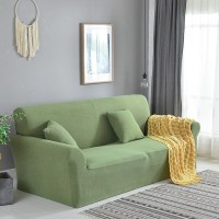 家柏饰(CORATED)弹力沙发套卍能套四季沙发垫现代简约客厅沙发罩防尘保护罩通用 森林绿 [150-190cm]右贵妃