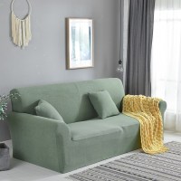 弹力沙发套卍能套四季沙发垫现代简约客厅沙发罩防尘保护罩通用 青竹绿 L码[三人位190-230cm]