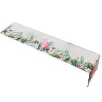 家柏饰(CORATED)北欧S风餐厅餐桌布棉麻布艺茶几电视柜长条床旗盖巾桌旗 芭蕉与火烈鸟防水款 35*200cm