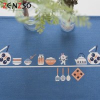 家柏饰(CORATED)北欧S风棉麻布艺茶几电视柜客厅餐桌布盖巾床尾旗桌旗 厨房布朗桌旗 35*160cm