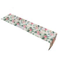 家柏饰(CORATED)北欧INS棉麻布艺茶几电视柜长条客厅餐厅餐桌布盖巾桌旗叶 芭蕉与花防水款 35*180cm