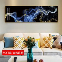 轻奢挂画玄关装饰画竖版入户晶瓷画风水走廊过道 jc65 50×100cm晶瓷画(晶瓷工艺+金属框)统一发金色边框(需