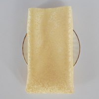 家柏饰(CORATED)提花口布席巾折花 西餐巾餐厅欧式酒店擦杯布 餐巾布餐垫布 米黄碎花 48*48cm