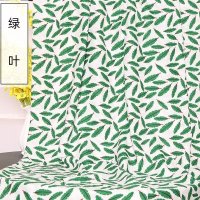 家柏饰(CORATED)人造棉布料服装面料棉麻成人印花夏薄款旗袍裙子连衣裙泡泡棉布料 绿叶(1米价)