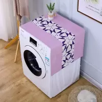 家柏饰(CORATED)遮盖巾棉麻冰箱罩防水盖布单双开冰箱巾洗衣机防尘罩微波炉罩 简约-迷幻 40*250cm(电视柜)