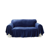 家柏饰(CORATED)沙发巾全盖套罩垫秋冬季北欧式雪尼尔布艺客厅三人组合田园防滑套 雪尼尔深蓝 180*260cm