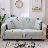 沙发套懒人简约沙发套罩四季通用全包卐能套罩全盖布艺 一叶之秋[送抱枕套] M码(沙发长145-185cm适用于双人沙发)