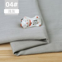 家柏饰(CORATED)棉麻布料服装面料亚麻薄款色夏汉服人造苎麻竹节棉布料 浅灰(半米价)