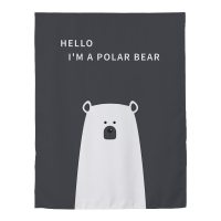 家柏饰(CORATED)窗帘免打孔安装遮光宿舍学生卧室简易出租房用出租屋魔术贴小窗帘 北极熊 宽1.5X高1.5一片