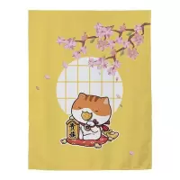 家柏饰(CORATED)窗帘免打孔安装遮光宿舍学生卧室简易出租房用出租屋魔术贴小窗帘 贵族猫 宽1.0X高1.0一片
