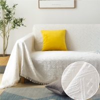 家柏饰(CORATED)北欧色全盖沙发布沙发巾沙发毯布单沙发套罩沙发垫盖布 菱形() 90*210cm