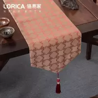 新中式桌旗禅意现代简约茶几餐桌布长条装饰布北欧电视柜盖巾定 望蓬莱-红色 33*280cm(适用桌长2.3米-2.4米)