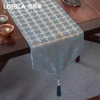 家柏饰(CORATED)新中式桌旗禅意现代简约茶几餐桌布长条装饰布北欧电视柜盖巾定制 望蓬莱-蓝色 定制专拍