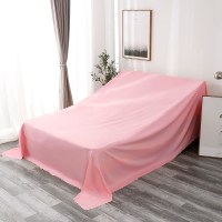 家柏饰(CORATED)家具沙发防尘布料遮灰布装修遮卧室客厅床防尘罩大盖布挡灰布 浅粉 2.4*6.0m(7字型沙发)