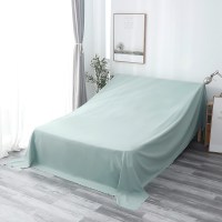 家柏饰(CORATED)家具沙发防尘布料遮灰布装修遮卧室客厅床防尘罩大盖布挡灰布 灰蓝 1.5*2.8m(单人沙发)