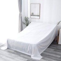 家柏饰(CORATED)家具沙发防尘布料遮灰布装修遮卧室客厅床防尘罩大盖布挡灰布 白色 2.4*6.0m(7字型沙发)