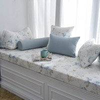 家柏饰(CORATED)高密度海绵飘窗垫窗台垫定做沙发垫北欧阳台垫榻榻米可机卡座 花3号色 5cm飘窗垫