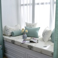 家柏饰(CORATED)高密度海绵飘窗垫窗台垫定做沙发垫北欧阳台垫榻榻米可机卡座 花5号色 18cm飘窗垫