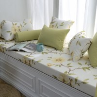 家柏饰(CORATED)高密度海绵飘窗垫窗台垫定做沙发垫北欧阳台垫榻榻米可机卡座 花6号色 10cm飘窗垫