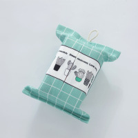 家柏饰(CORATED)北欧棉麻纸巾袋挂式布艺固定居家客厅餐厅纸巾袋汽车车载用纸巾盒 仙人掌纸巾盒