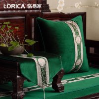 新中式桌旗客厅茶几餐桌布电视柜绣花布艺床旗定制 悦嘉禾 悦嘉禾-祖母绿 33*240cm(适用桌长1.9米-2米)