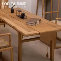 家柏饰(CORATED)新中式桌旗禅意色棉麻茶几餐桌布日式长条北欧现代简约五斗柜布 平织-卡其 33*420cm