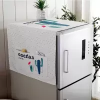 家柏饰(CORATED)北欧风格滚筒洗衣机罩盖布单开双开冰箱盖巾防尘罩棉麻布艺 仙人掌 微波炉(35*100cm)