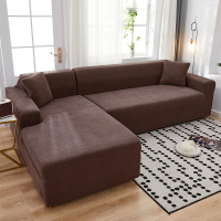 现代简约萬能通用弹力全包全盖布艺沙发套罩沙发垫贵妃组合 琥珀棕 S码[测量长度90-140cm适用,一般用于单人位沙发]