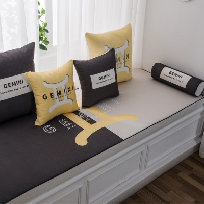 家柏饰(CORATED)北欧高密度乳胶飘窗垫窗台垫定做榻榻米阳台海绵垫沙发毯坐垫 双子座 20cm飘窗垫