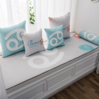 家柏饰(CORATED)北欧高密度乳胶飘窗垫窗台垫定做榻榻米阳台海绵垫沙发毯坐垫 巨蟹座 15cm飘窗垫