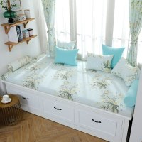 家柏饰(CORATED)北欧高密度海绵飘窗垫乳胶窗台垫定做沙发毯阳台垫榻榻米卡座 花9号 10cm飘窗垫