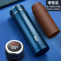 家柏饰(CORATED)智能紫砂内胆保温杯男士女紫砂杯泡茶杯水杯子 睿智蓝(全钢杯盖)