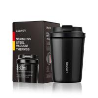 家柏饰(CORATED)保温咖啡杯 马克杯茶杯带盖旅行便携式随手杯子外出保温杯500ml 雅黑色380ml