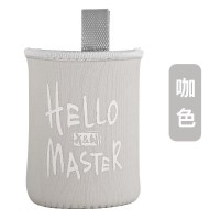 家柏饰(CORATED)玻璃杯保温杯杯套通用水杯保护套手提便携隔热杯袋250-380ML杯子 咖色