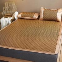 家柏饰(CORATED)冰丝凉席三件套1.8m床藤席可折叠1.5米夏季空调单人学生宿舍席子