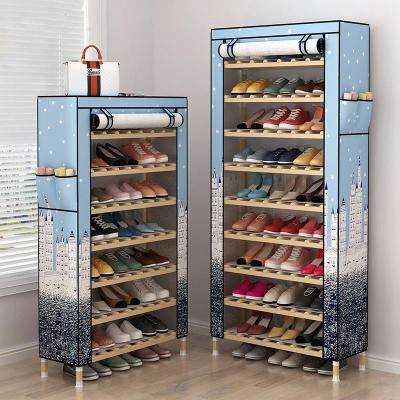 森美人简易鞋柜防尘家用口多层收纳经济型大学生宿舍省空间窄小鞋架子