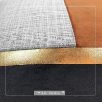 家柏饰(CORATED)现代简约沙发靠枕客厅美式橘色黑灰拼接抱枕样板房腰枕靠包装饰