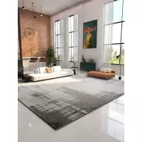 家柏饰(CORATED)现代简约客厅地毯卧室毯满铺黑白灰北欧风沙发茶几床边毯