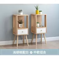 家柏饰(CORATED)花架阳台落地式客厅室内实木花盆架多层置物架多肉绿萝花架子靠墙 中款组合浅胡桃配白