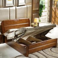 森美人实木双人床1.8米主卧大床橡胶木全实木中式床