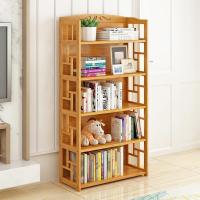 森美人儿童中式书架简易复古创意收纳学生置物架楠竹储物柜落地实木书柜