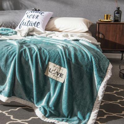 家柏饰(CORATED)双层毛毯被子加厚冬季保暖床单铺床毯子宿舍学生垫床
