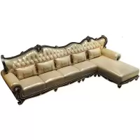 森美人欧式沙发新古典实木美式转角沙发花黑檀沙发